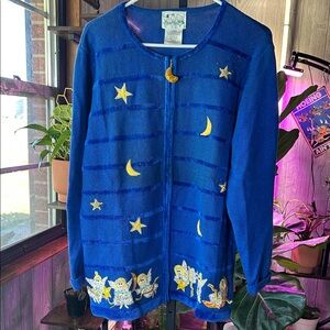 EUC The Quacker Factory Full Zip Sweater